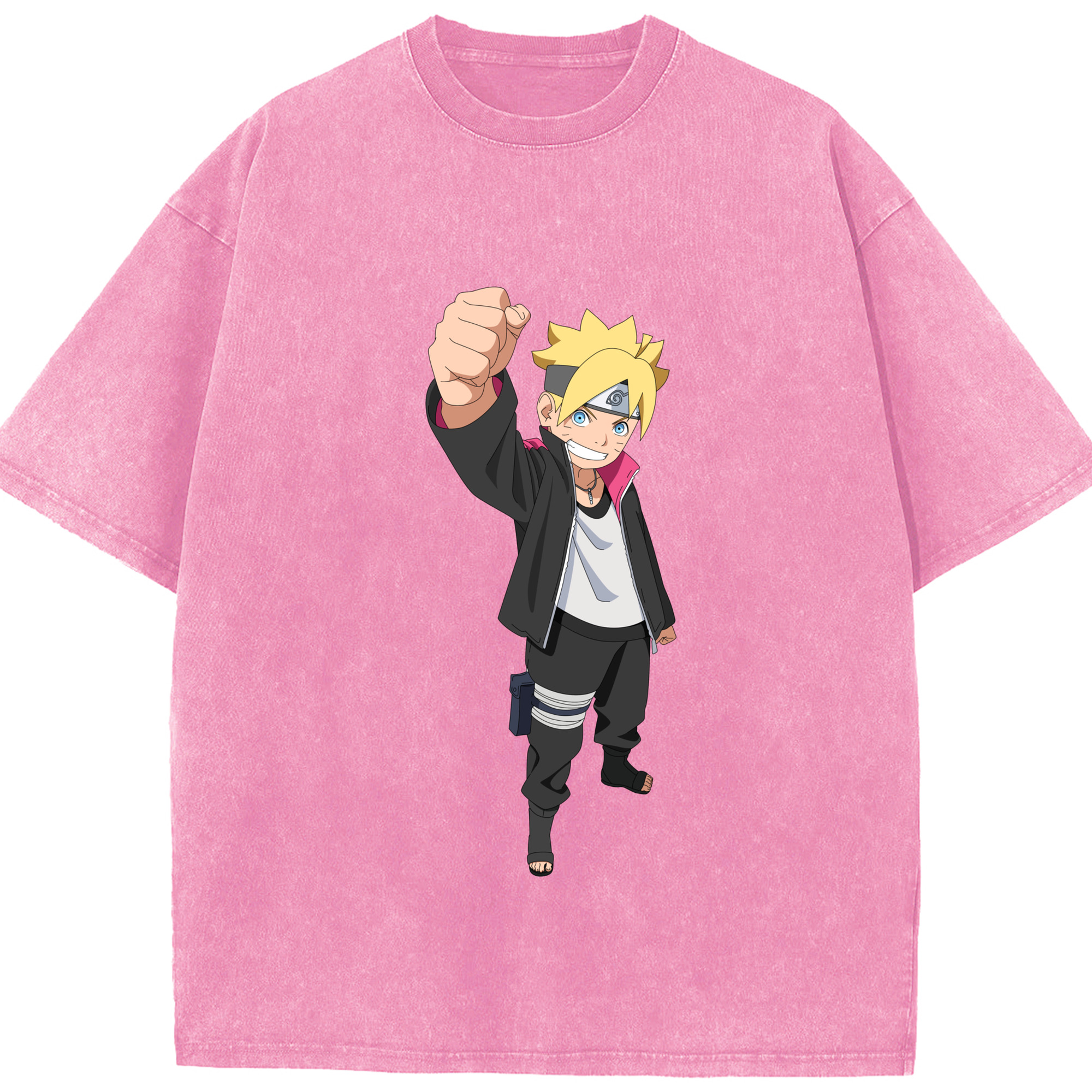 （画像用） NARUTO -ナルト- うずまき ボルト Uzumaki Boruto 綿100% ヴィンテージ風 半袖Tシャツ（フロントプリント）